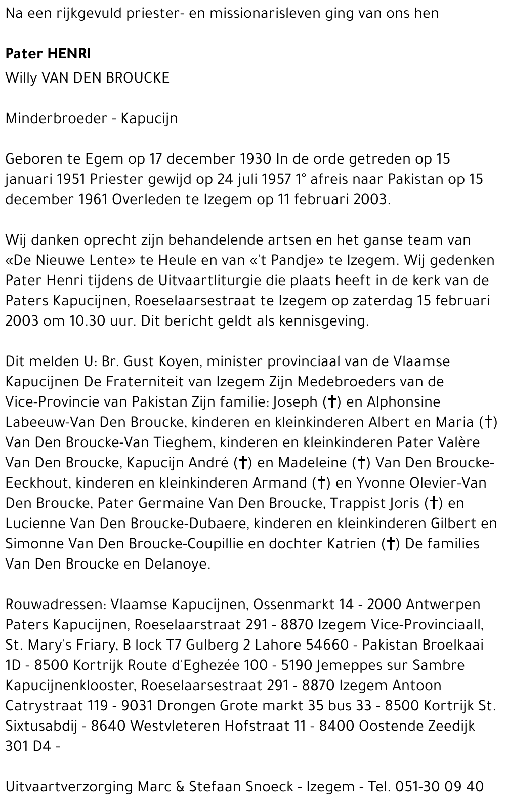 HENRI (WILLY VAN DEN BROUCKE)