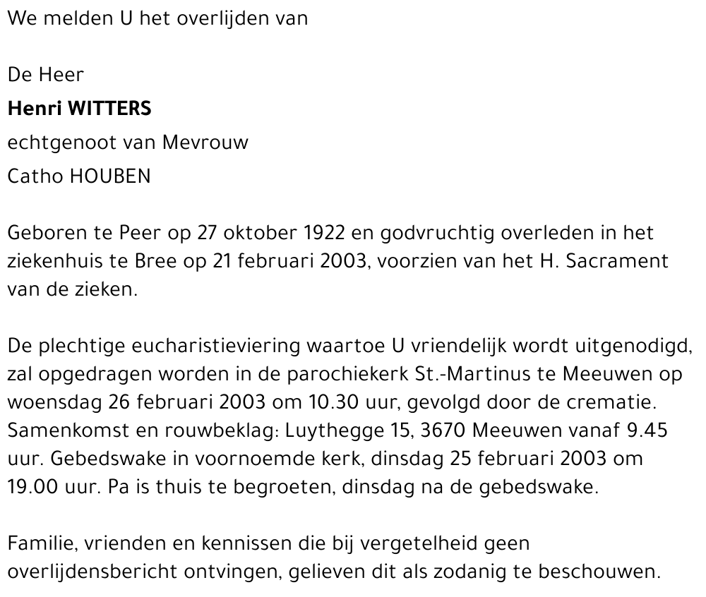 Henri WITTERS