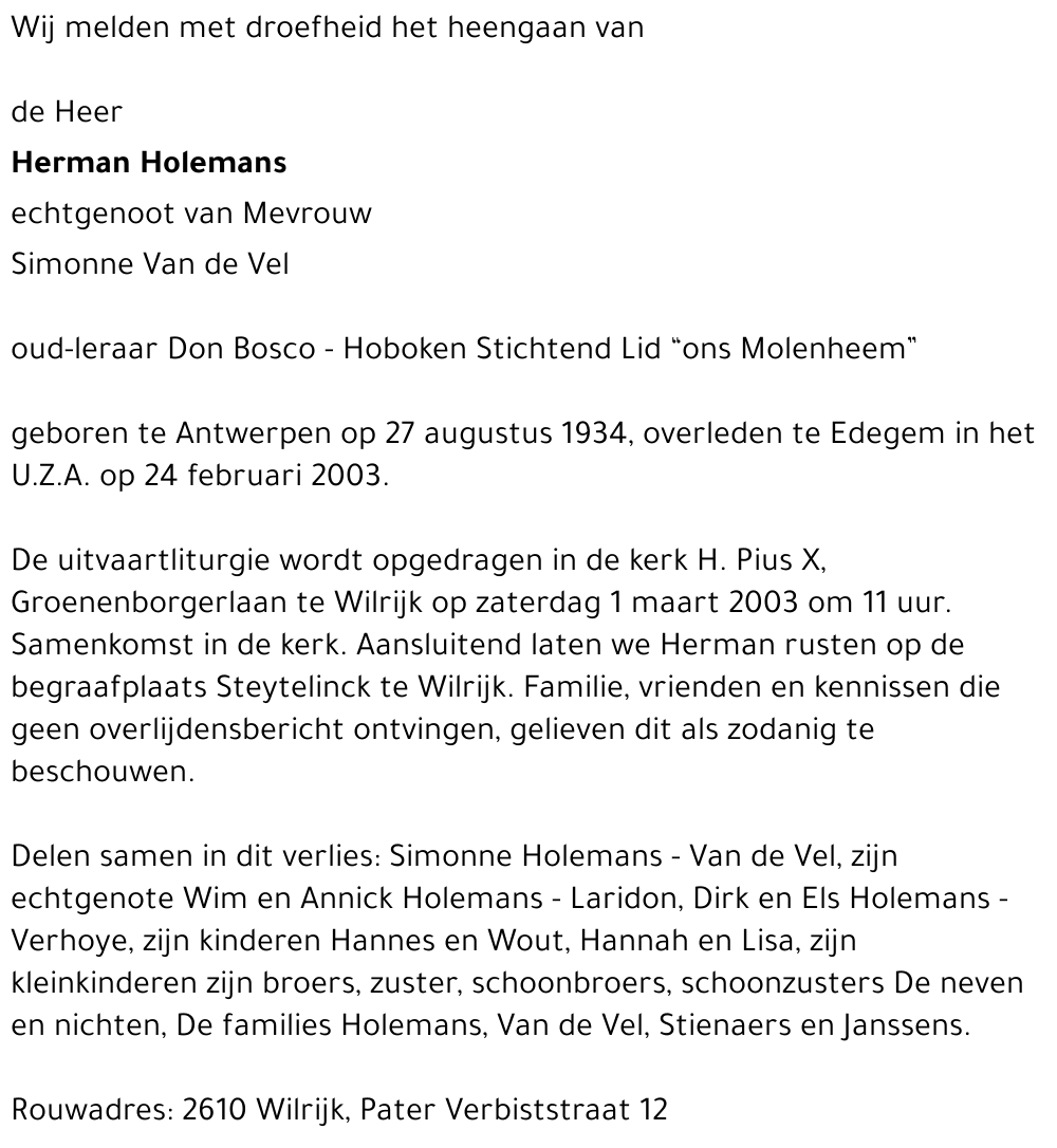 Herman Holemans