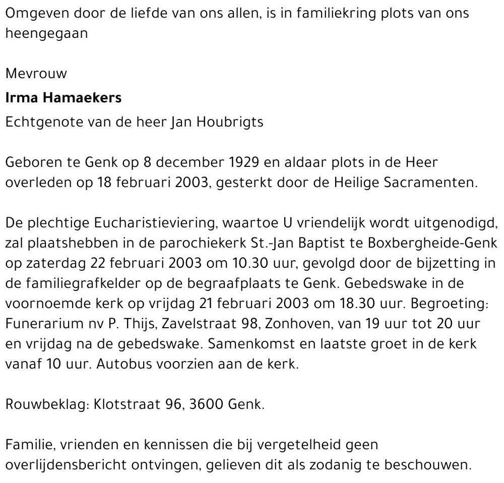 Irma Hamaekers