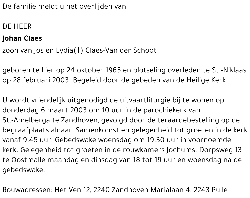 Johan CLAES