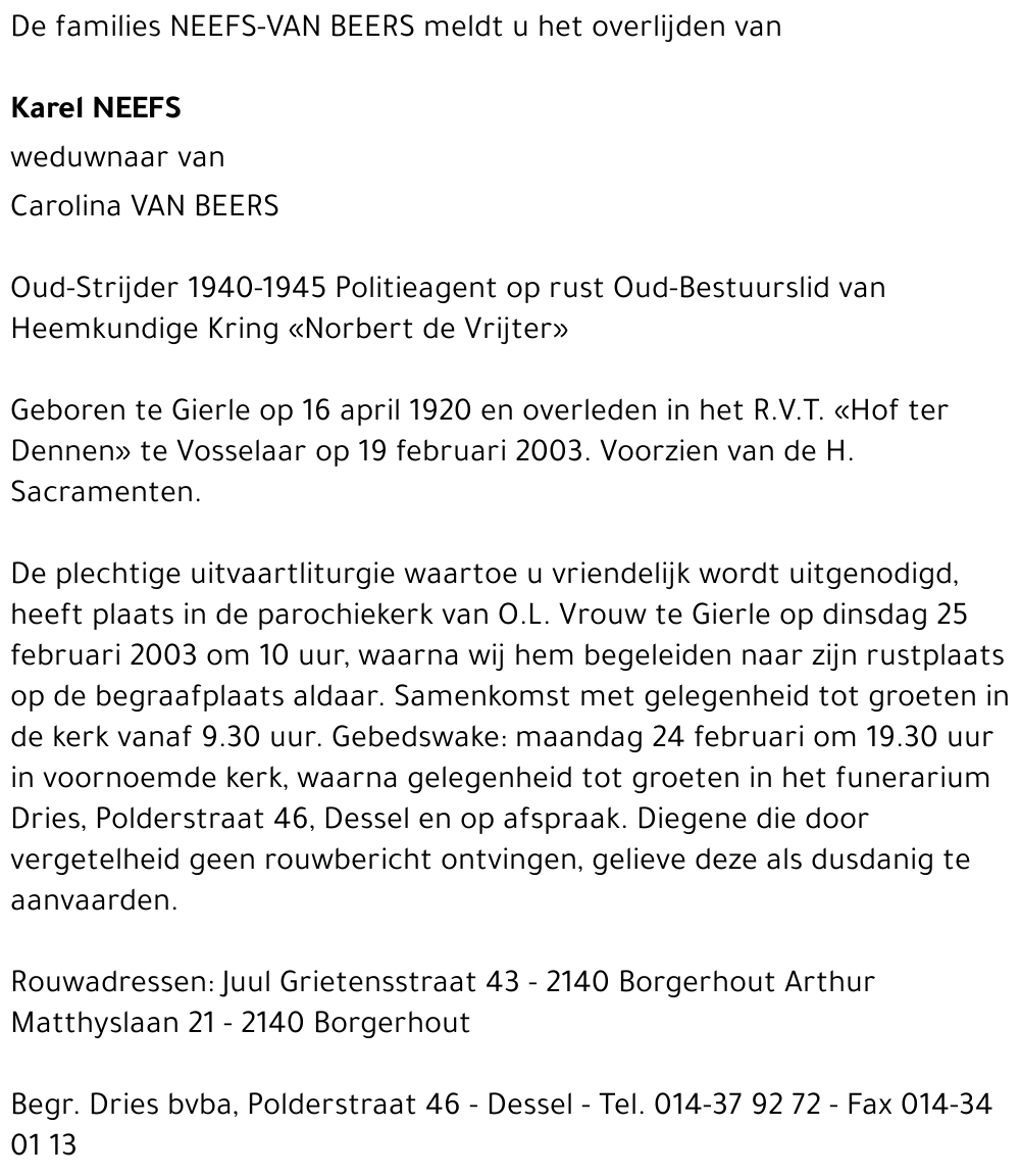 KAREL NEEFS