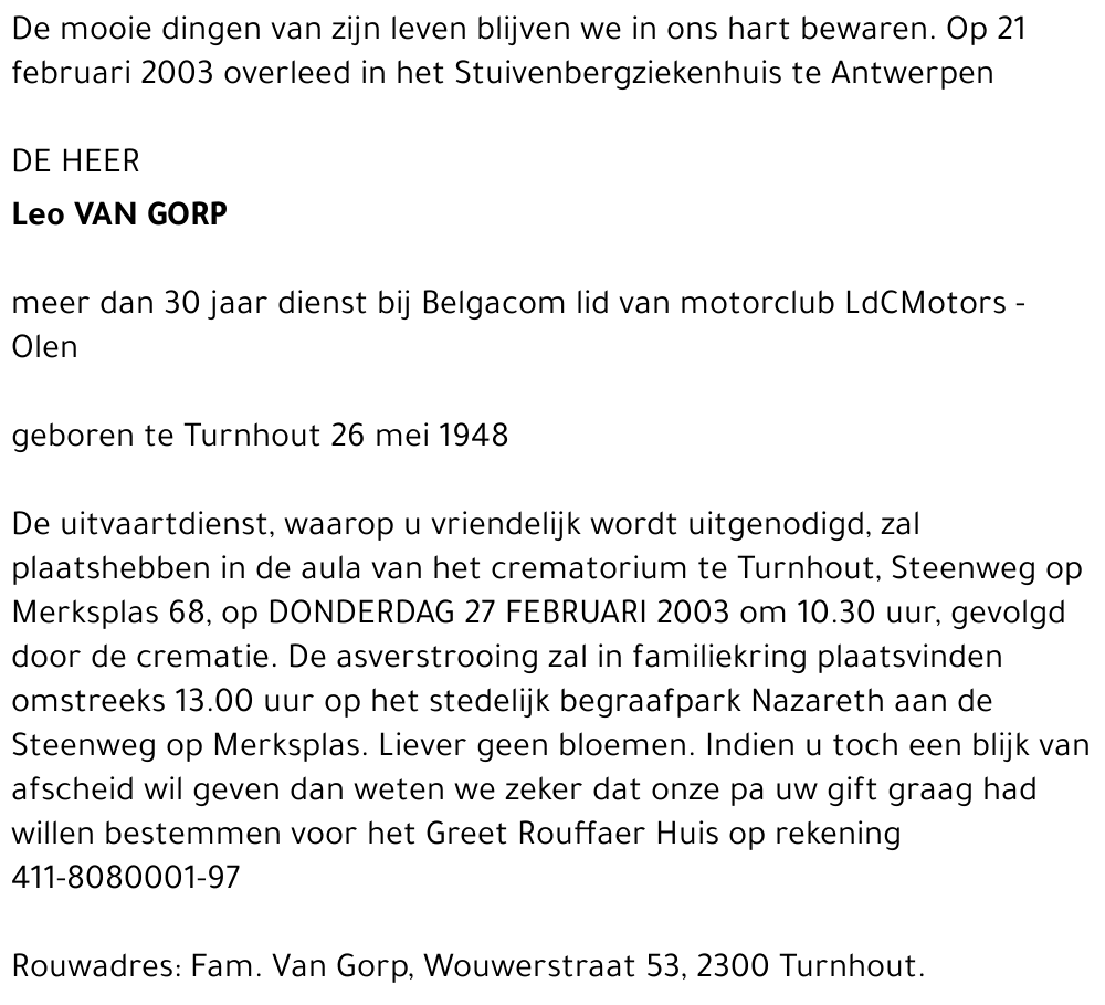 Leo VAN GORP