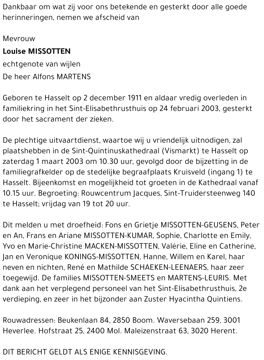 Louise Missotten