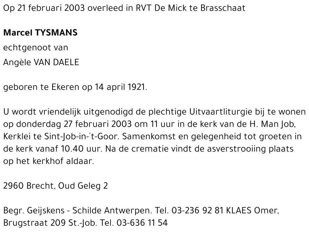 Marcl TYSMANS