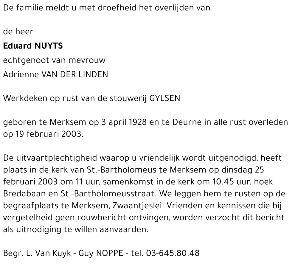 NUYTS Eduard