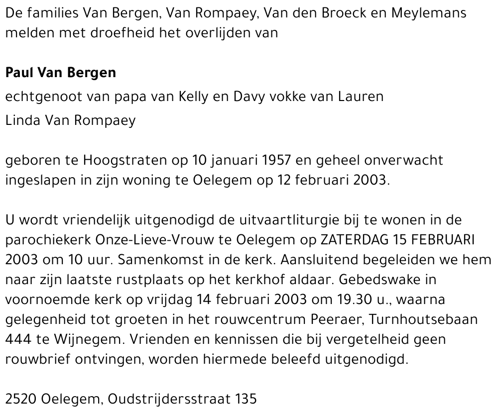 Paul Van Bergen