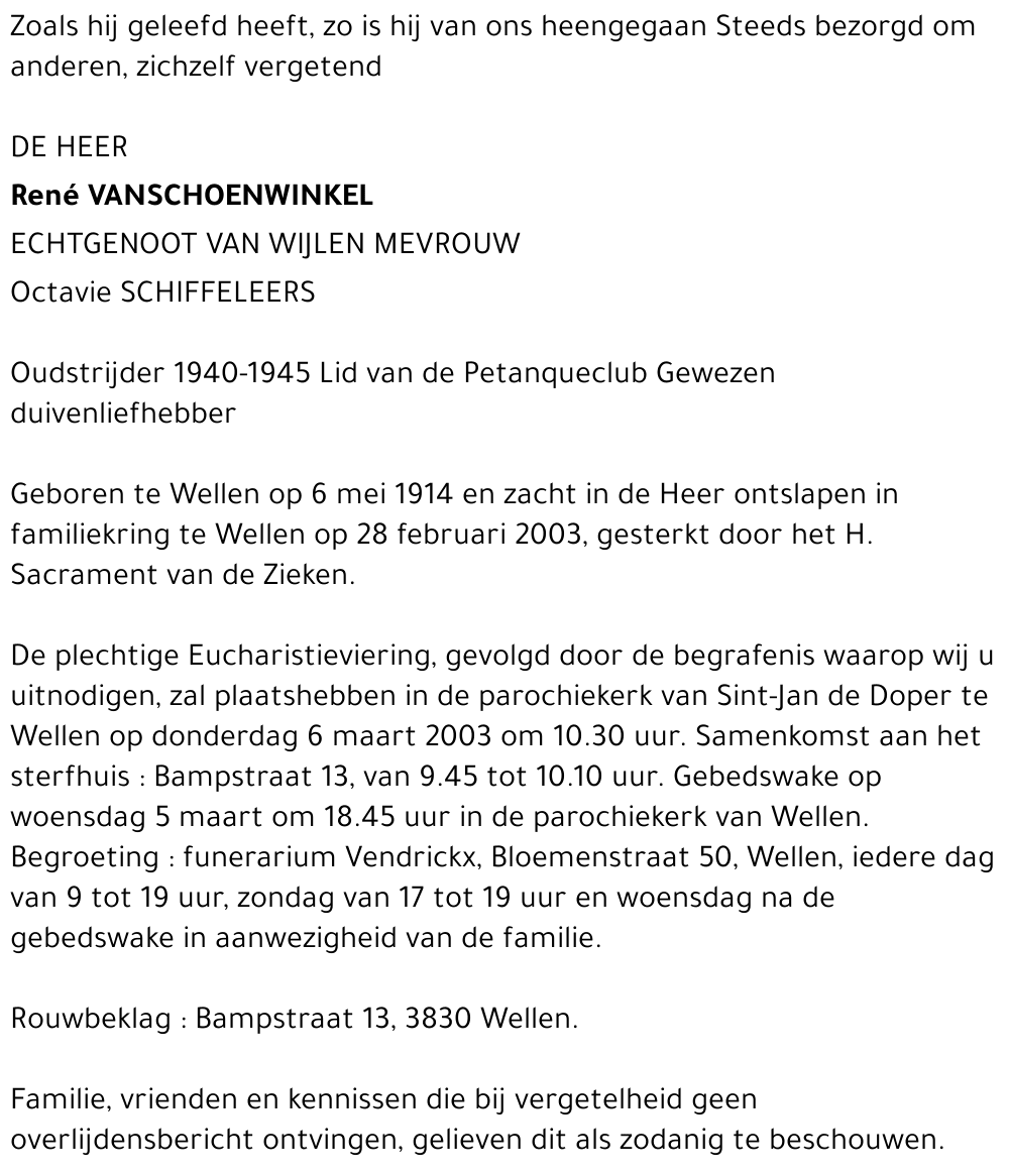 Rene Vanschoenwinkel
