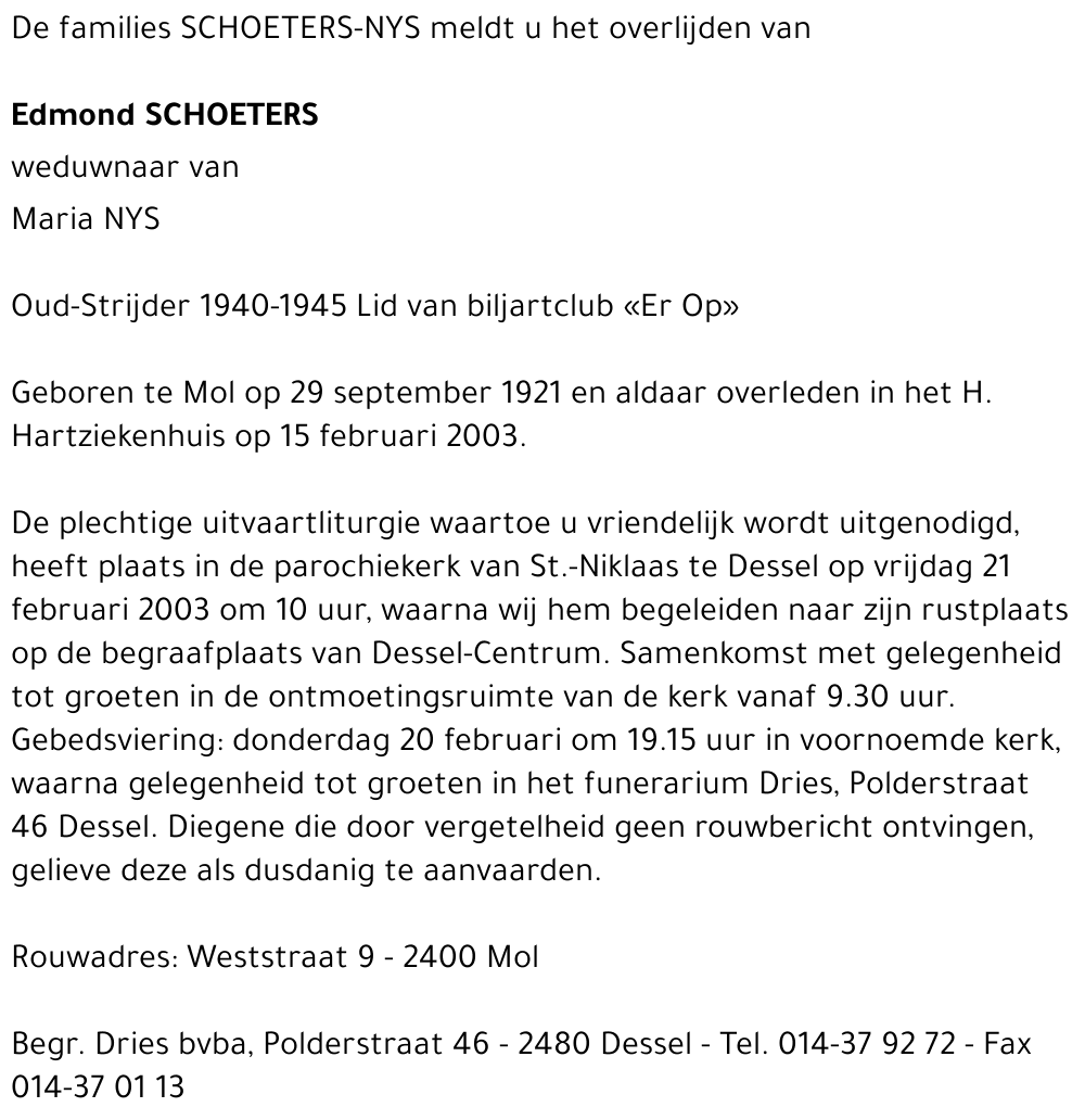 Schoeters Edmond