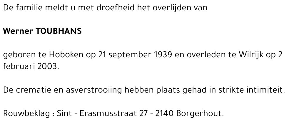 Werner TOUBHANS