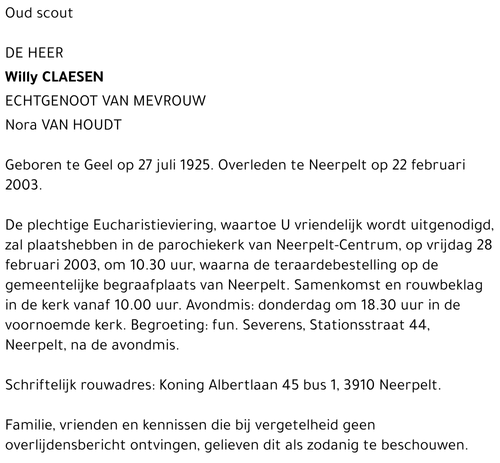 Willy Claesen