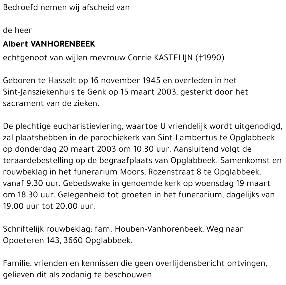 Albert Vanhorenbeek
