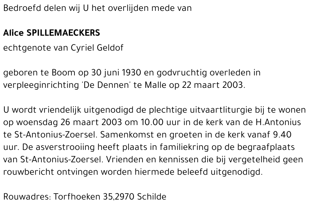 Alice SPILLEMAECKERS