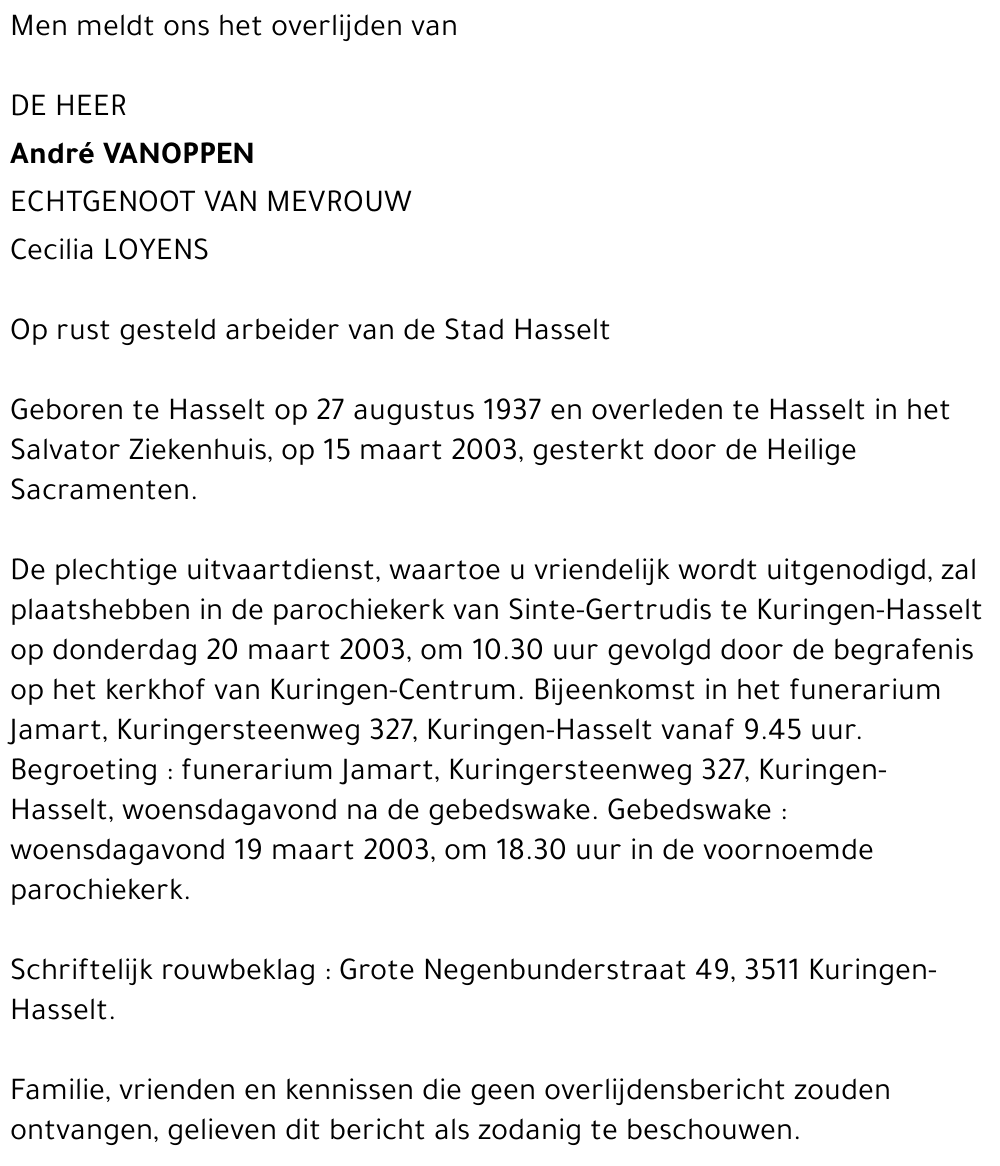 André Vanoppen
