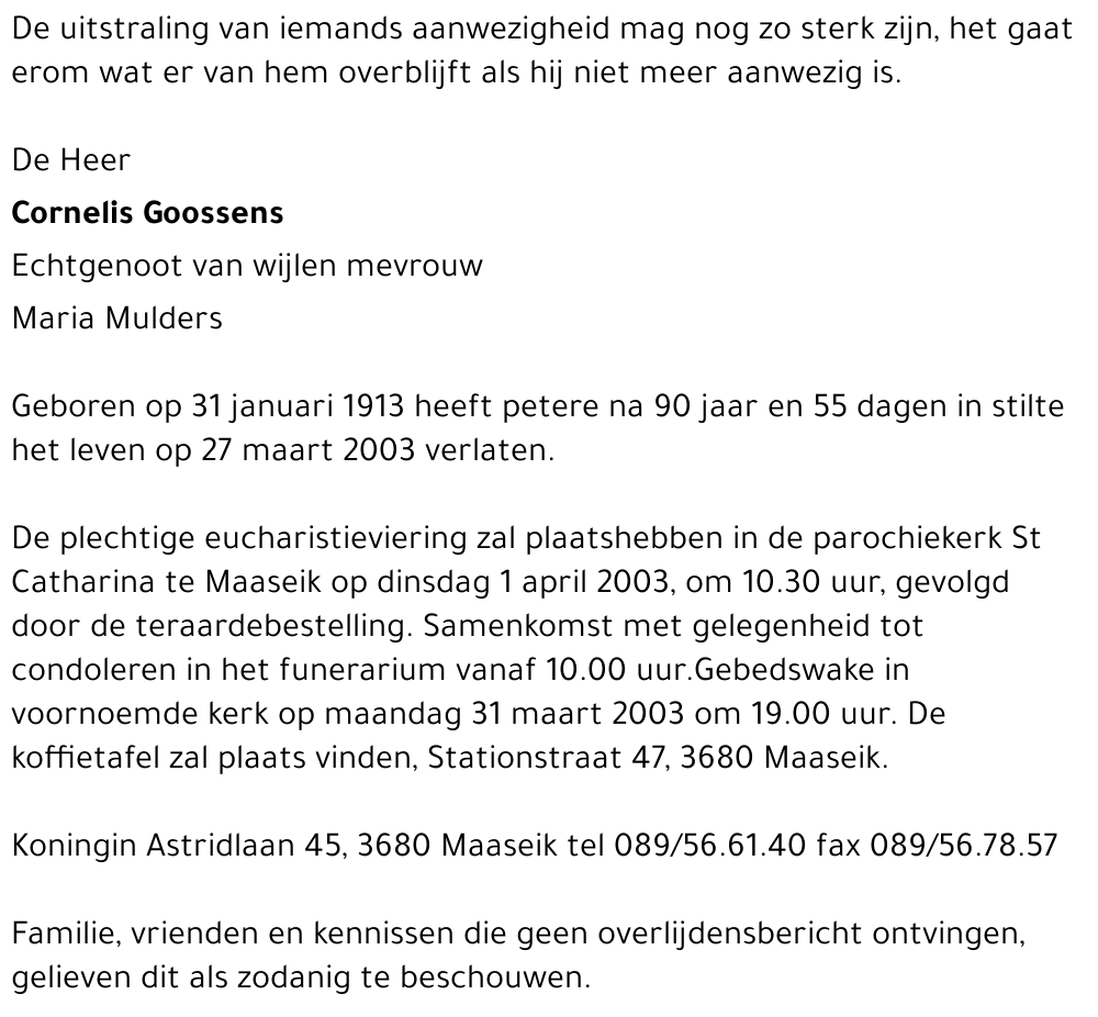 Cornelis Goossens