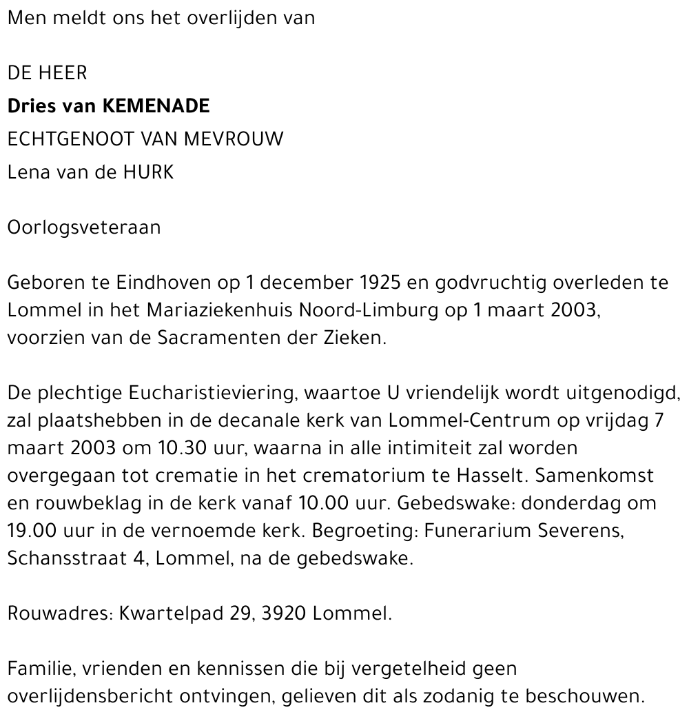 Dries van Kemenade