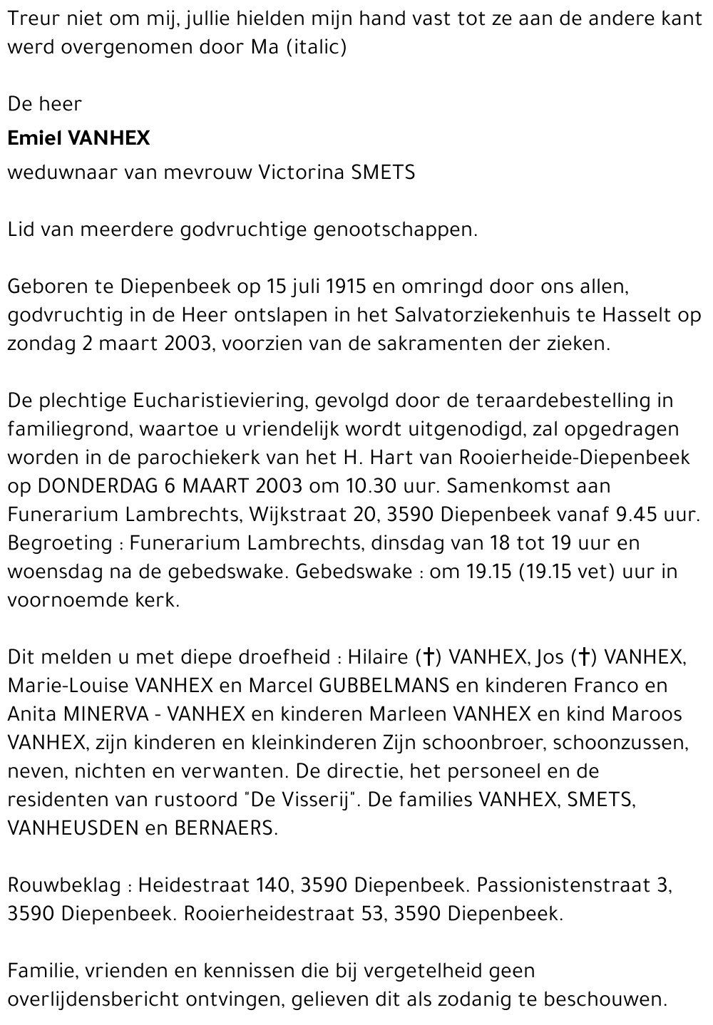 Emiel VANHEX
