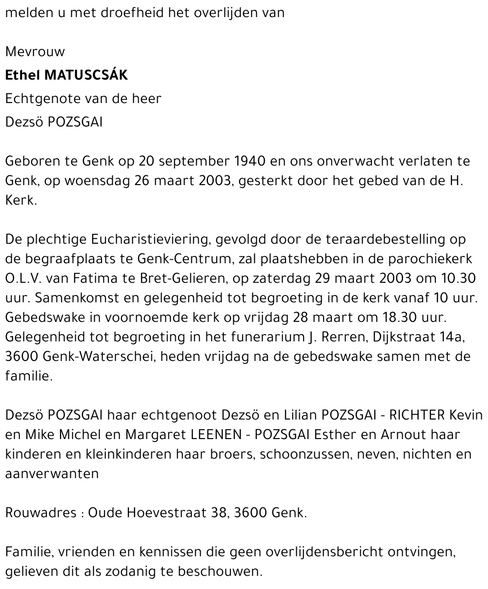 Ethel MATUSCSÁK