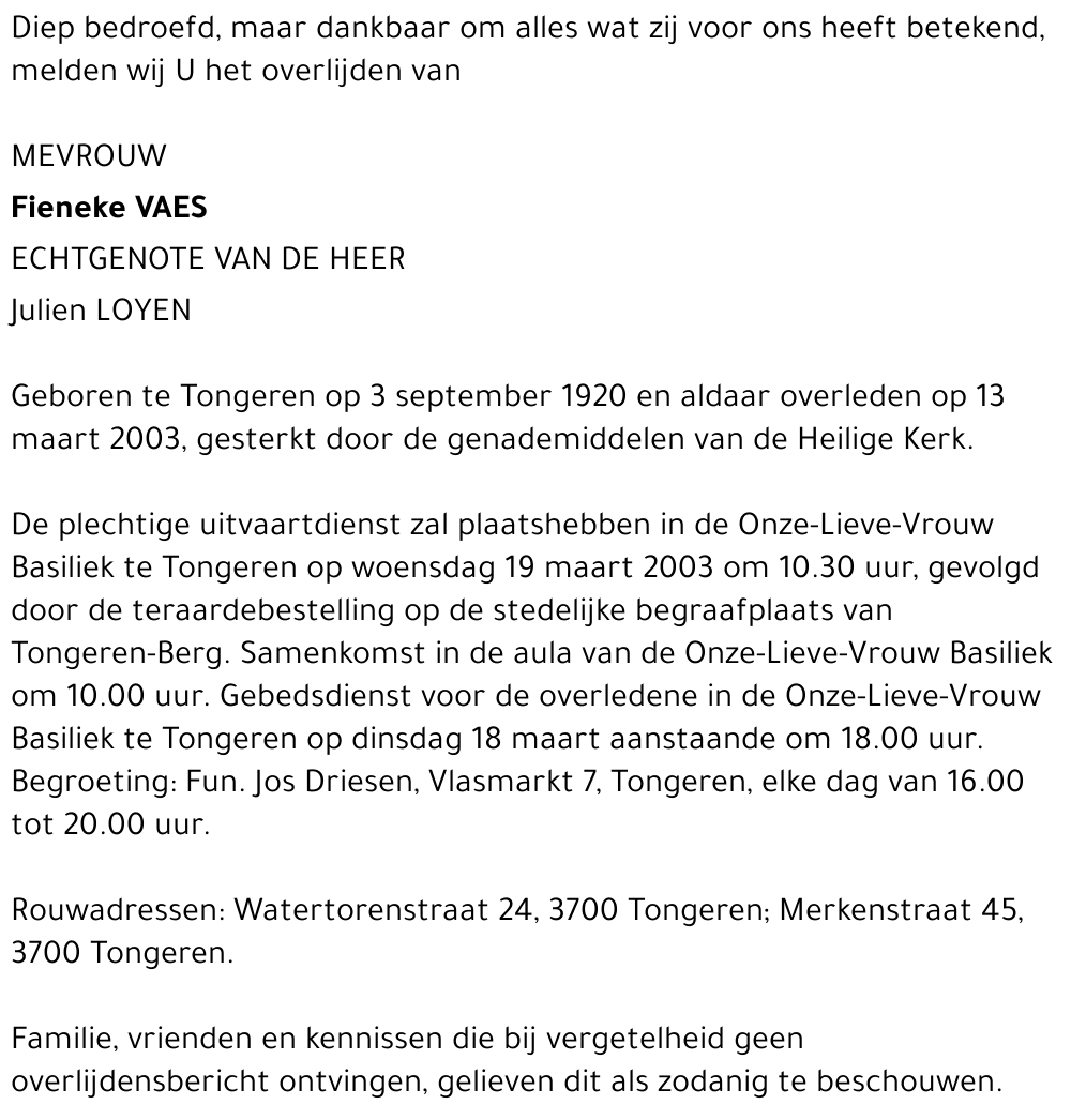 Fieneke Vaes