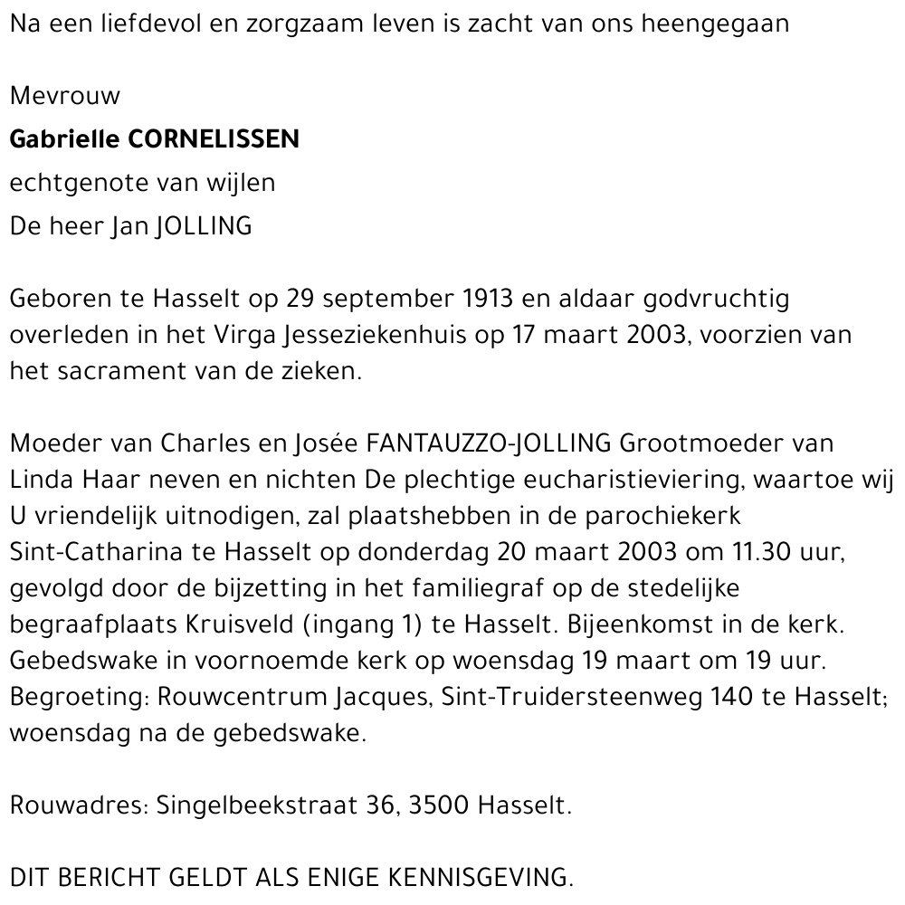 Gabrielle Cornelissen