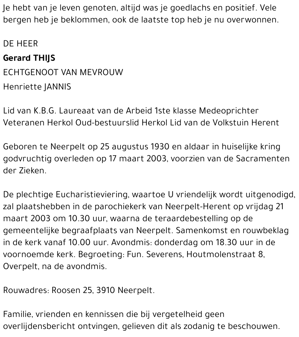 Gerard Thijs