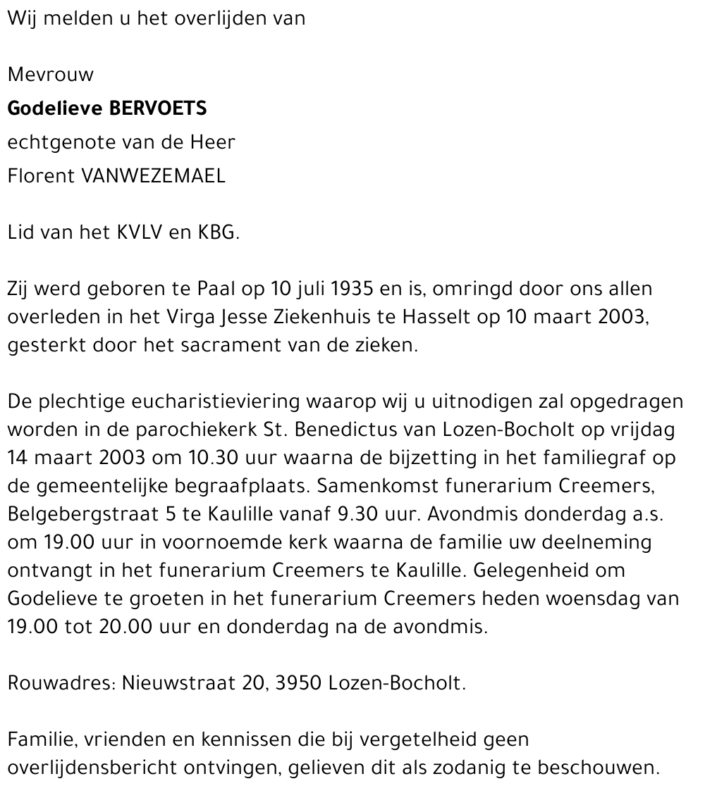 Godelieve Bervoets
