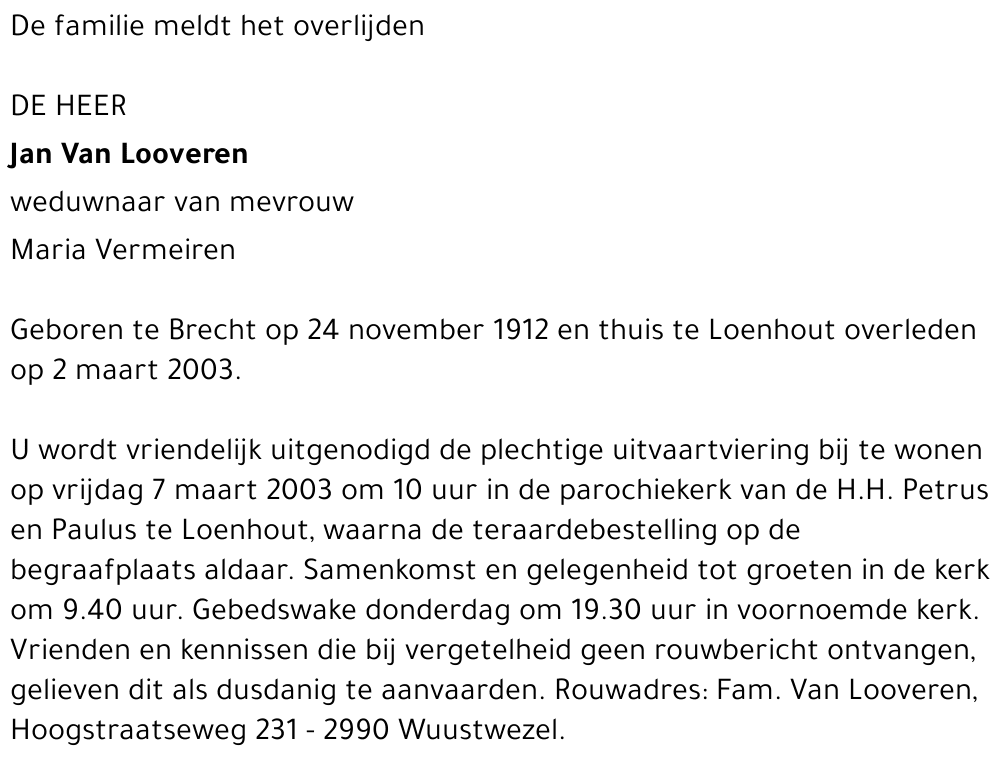 Jan Van Looveren