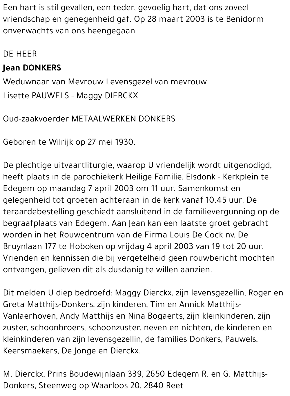 JEAN DONKERS