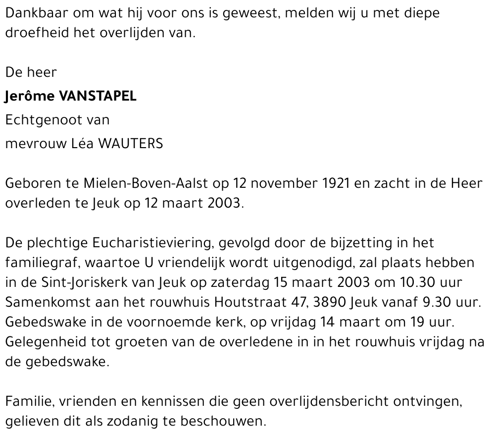 Jerome Vanstapel