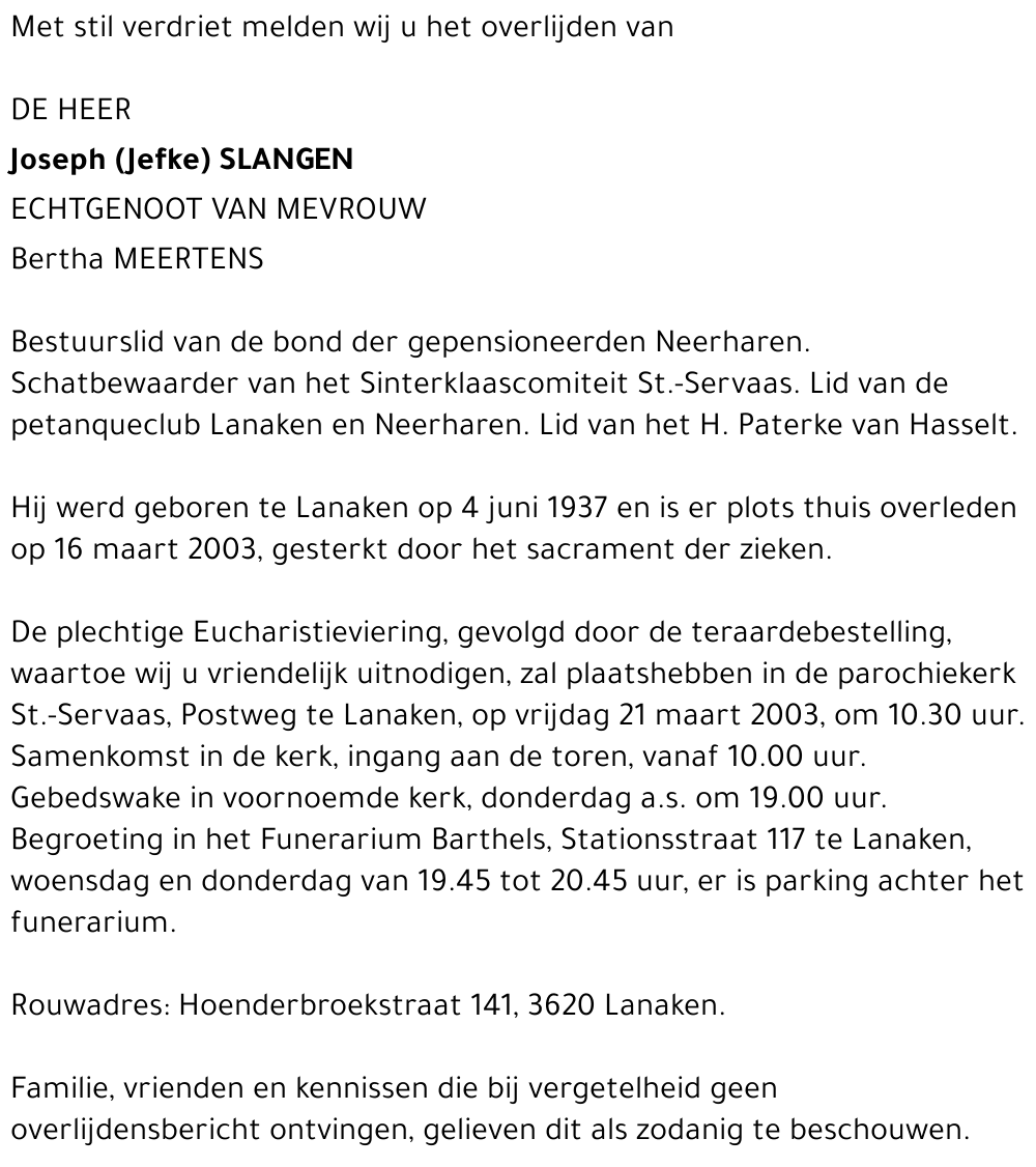 Joseph Slangen