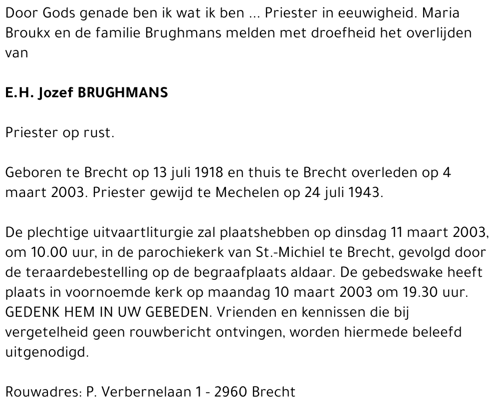 JOZEF BRUGHMANS