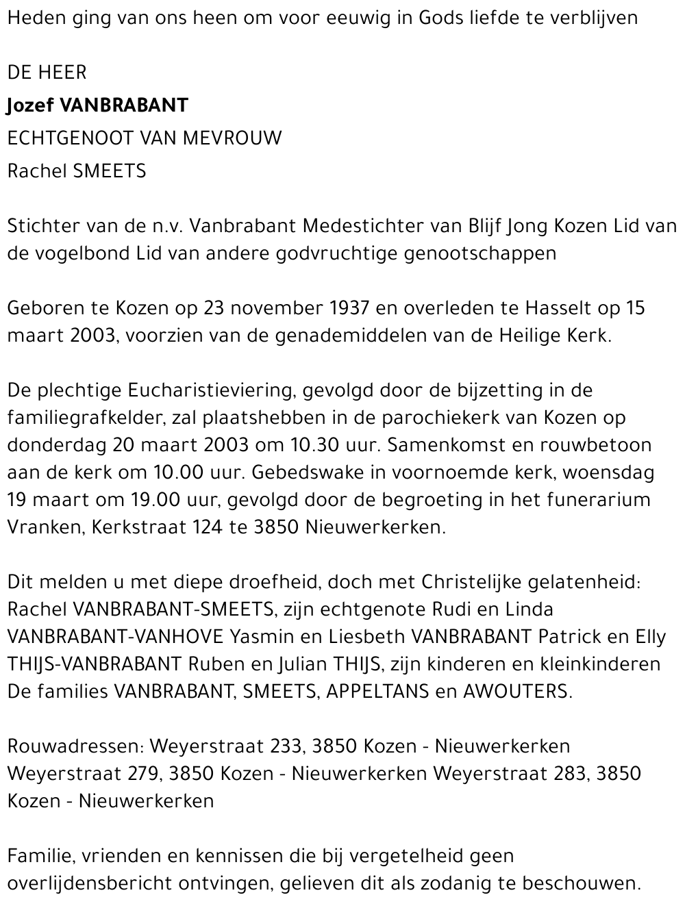 Jozef Vanbrabant