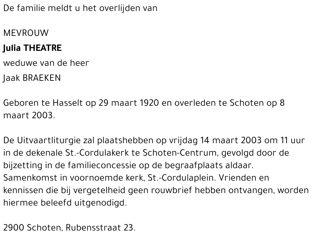 Julia Theatre