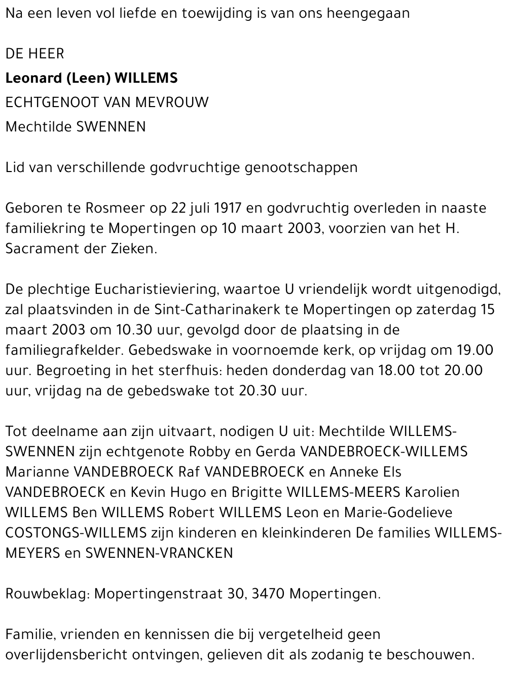 Leonard (Leen) Willems