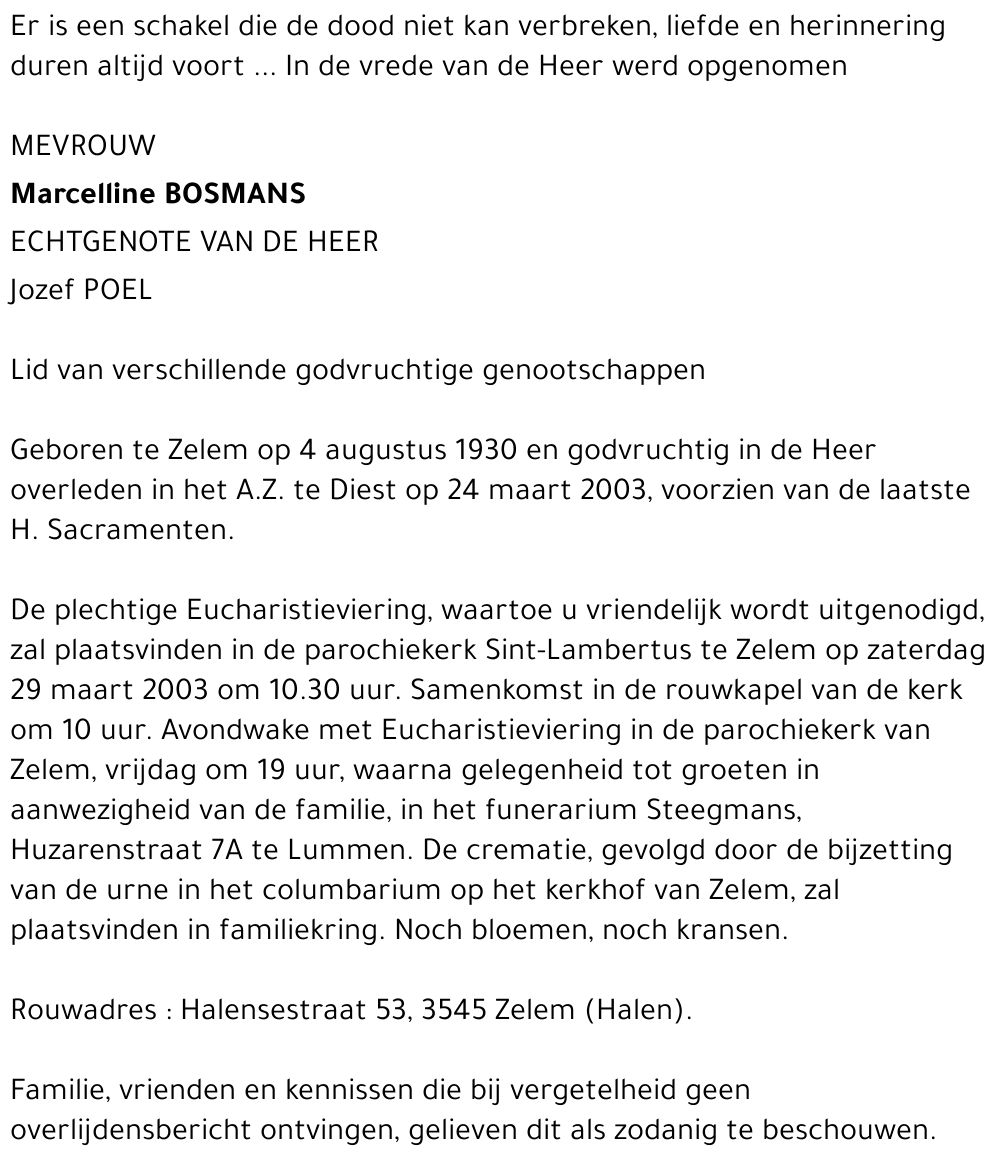 Marcelline Bosmans