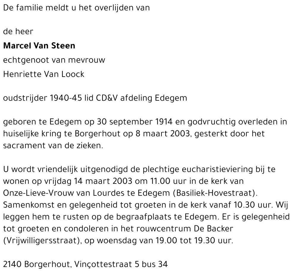 Marcellus VAN STEEN