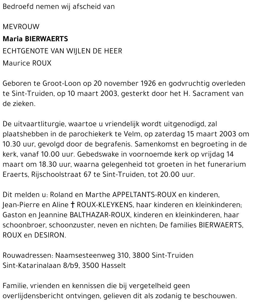 Maria Bierwaerts