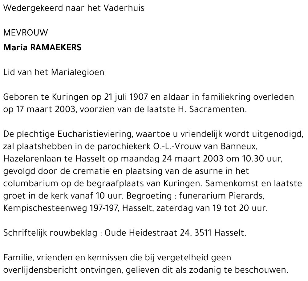 Maria Ramaekers