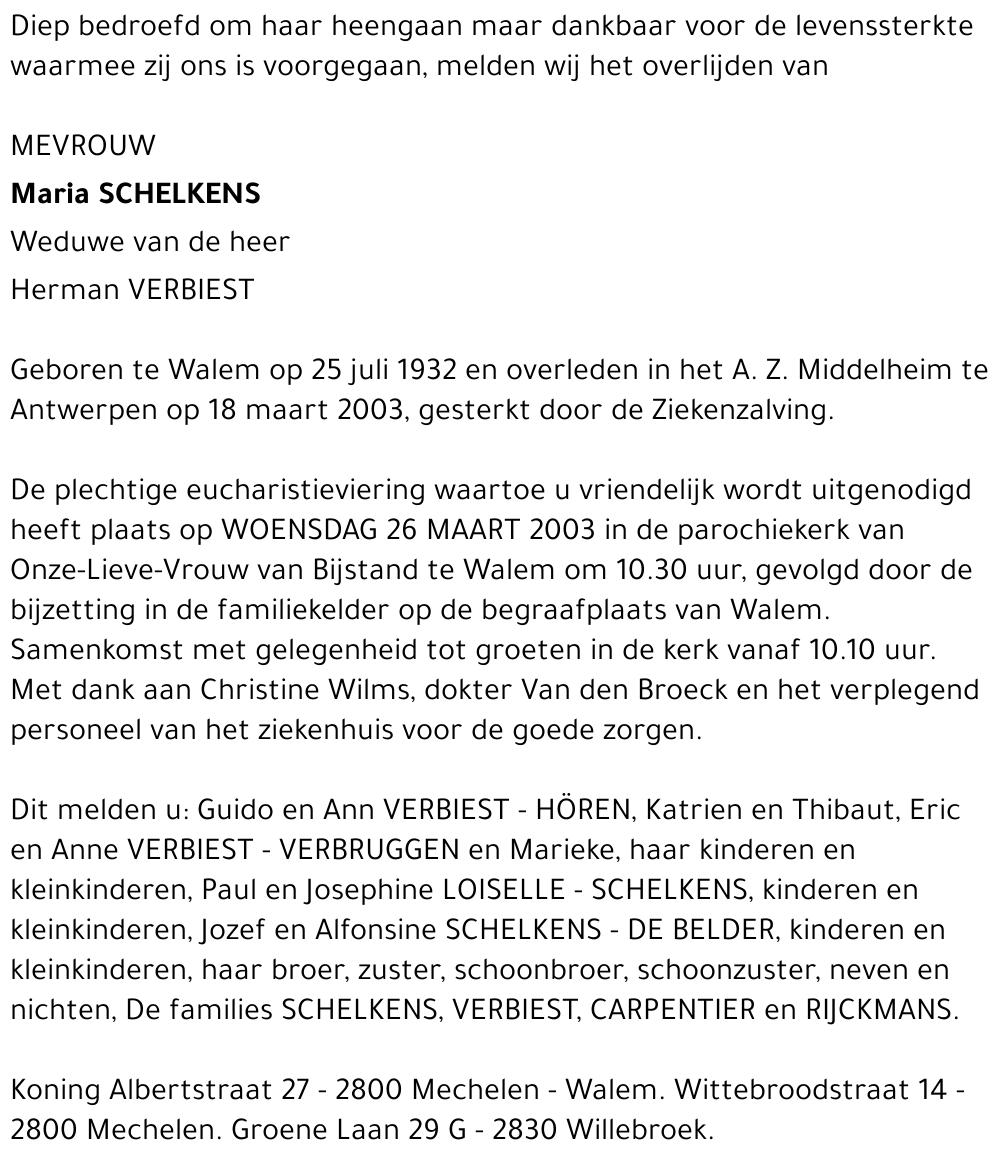 MARIA SCHELKENS