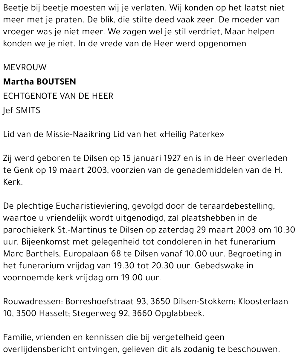 Martha Boutsen