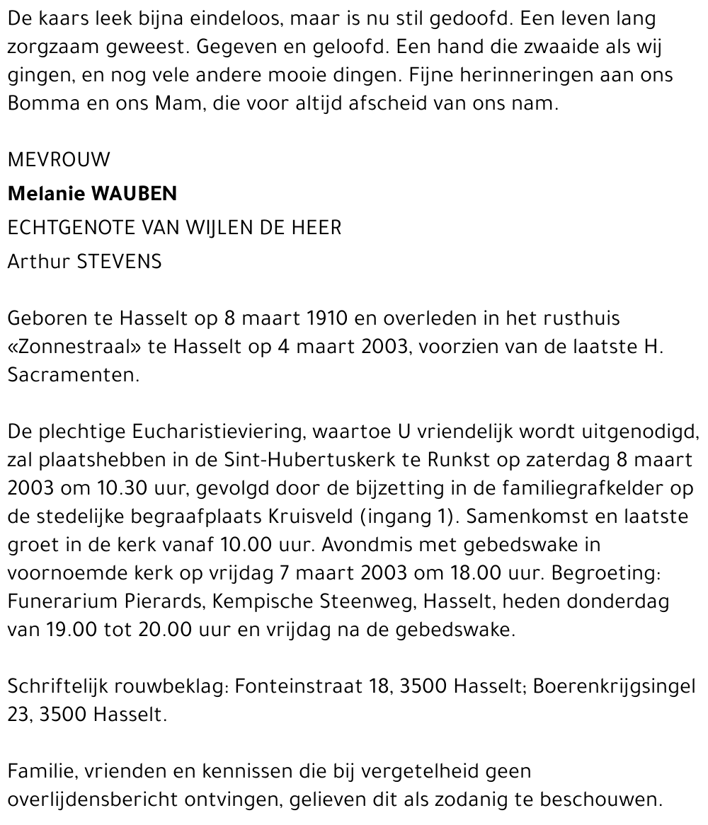 Melanie Wauben
