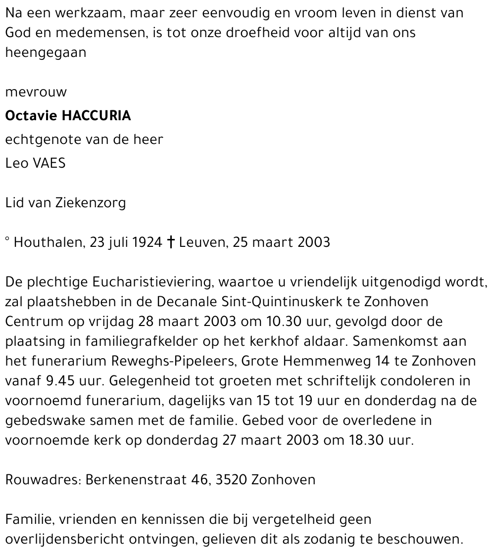 Octavie Haccuria