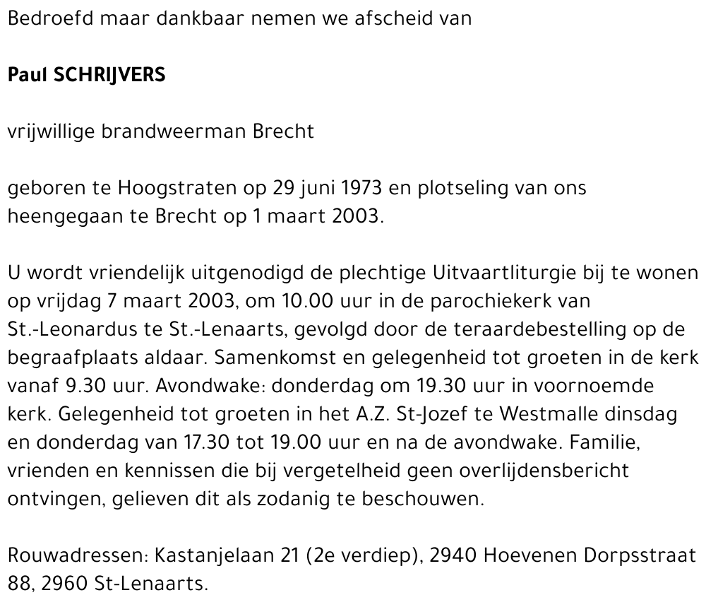 Paul SCHRIJVERS