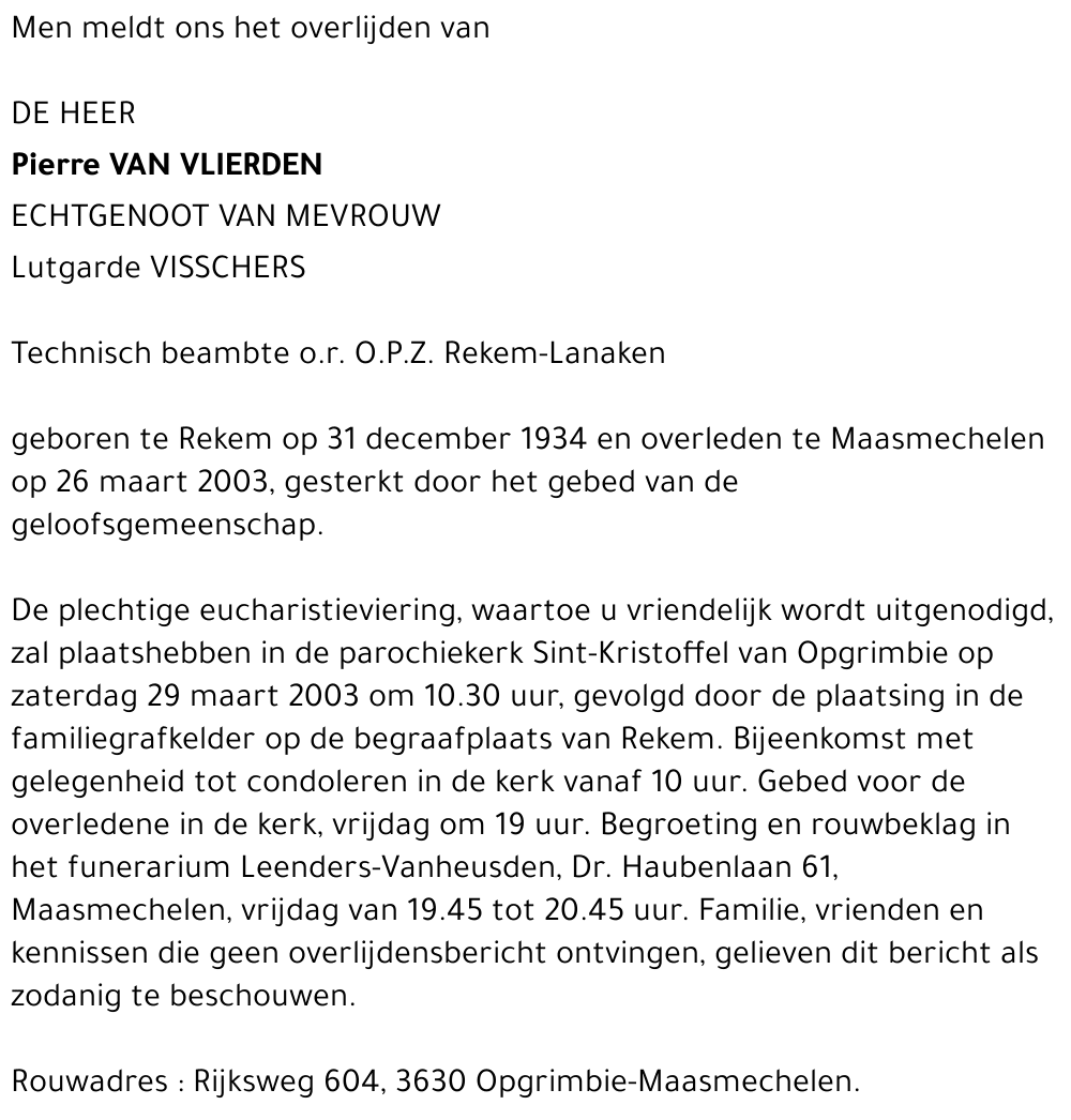 Pierre Van Vlierden