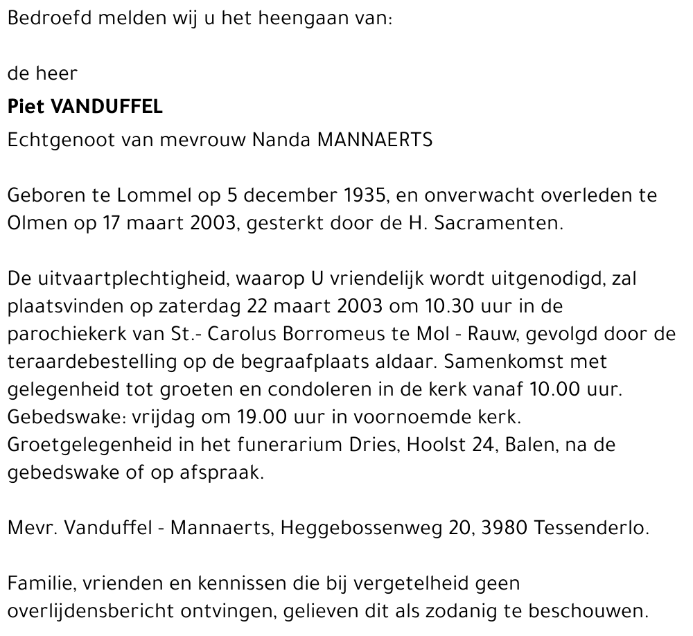 Piet Vanduffel