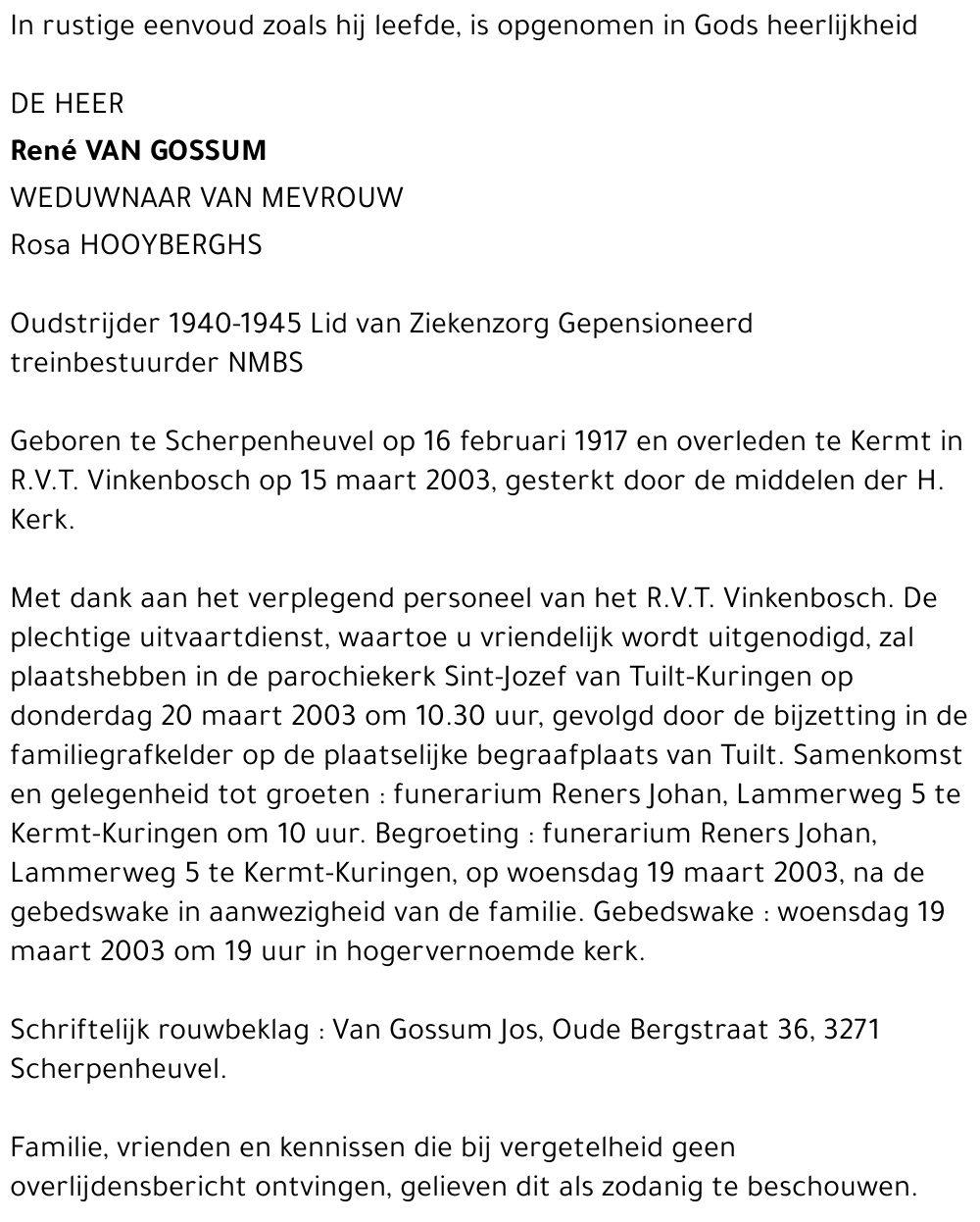 René Van Gossum