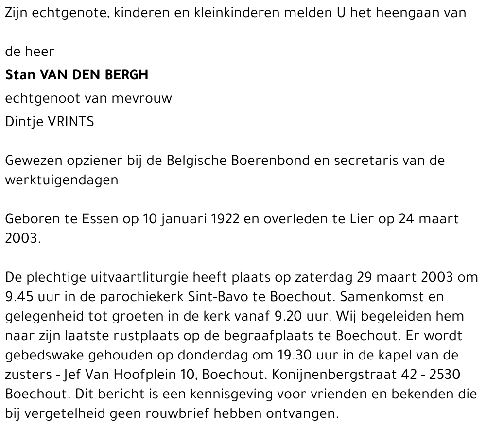 Stan Van den Bergh