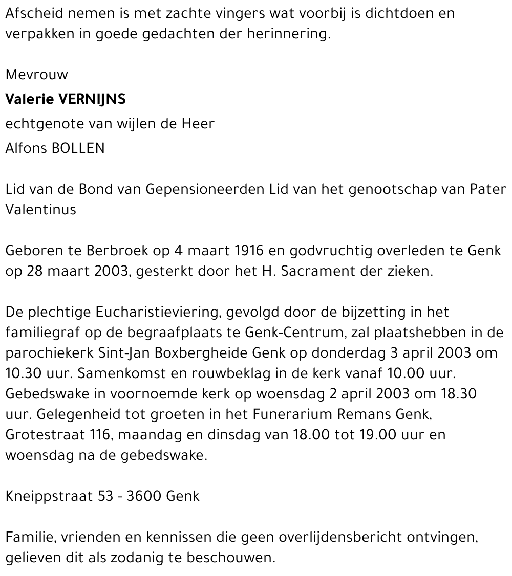 Valerie VERNIJNS