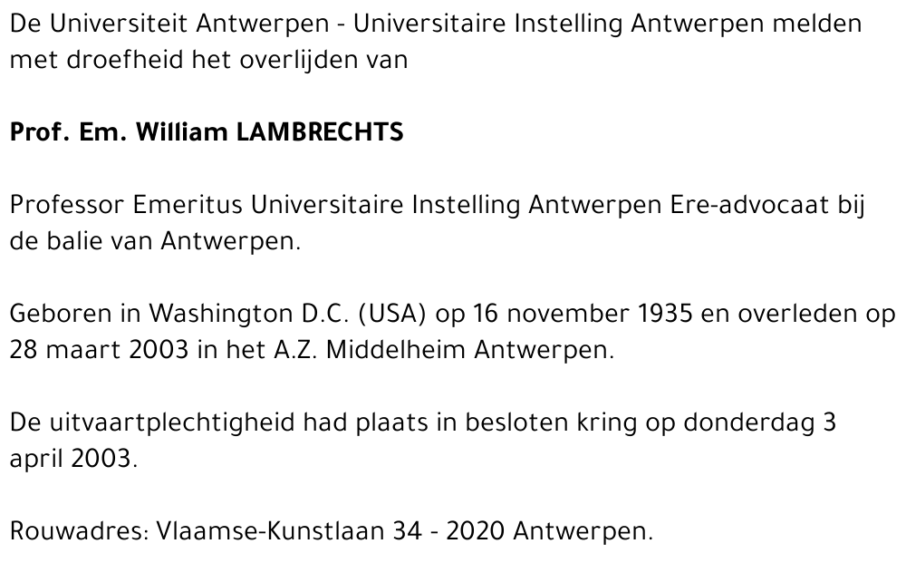 William Lambrechts