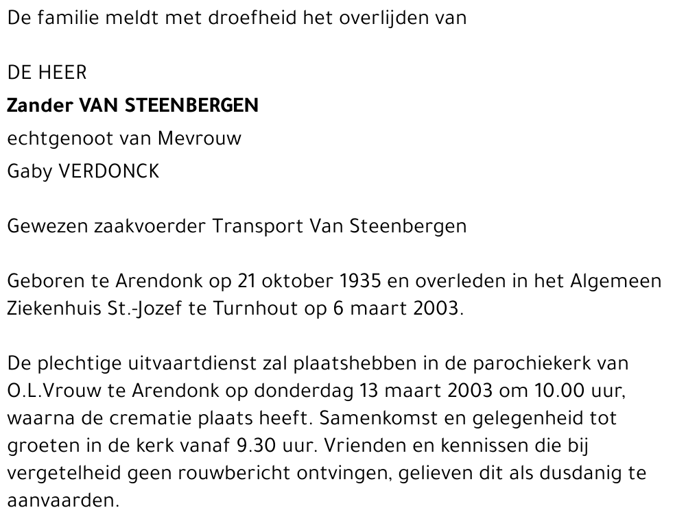 Zander Van Steenbergen